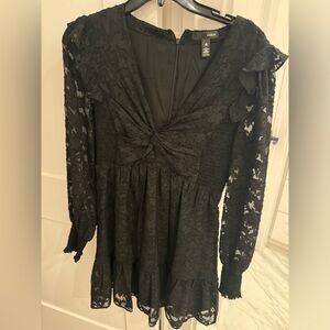 Aqua Black Lace Dress. Size S